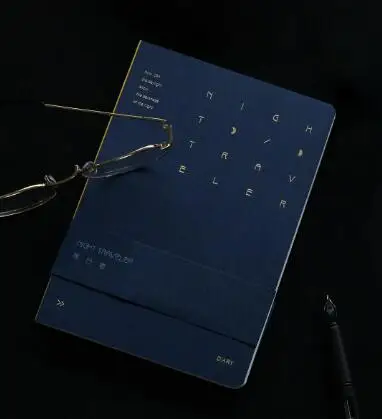 4-цветный ноутбук Xiaomi Youpin kinbt Walker Series B6 может быть написан на плоской 180 градусов четыре внутренних страницы офисный блокнот - Цвет: Синий