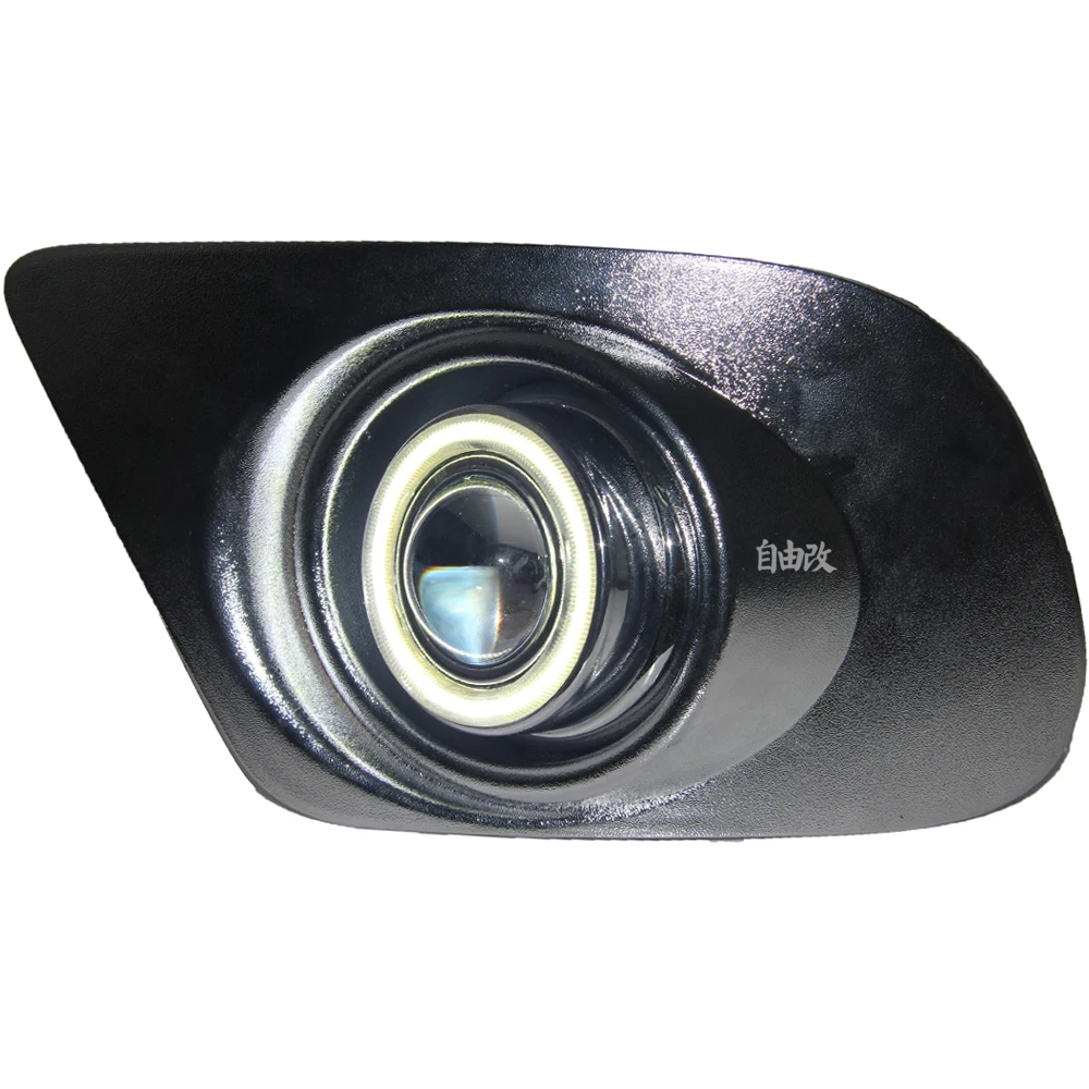 Дневные ходовые огни Osmrk drl с COB-технологией ангельских глаз и дополнительной противотуманной лампой с крышкой проекторной линзы для Fiat Freemont on.