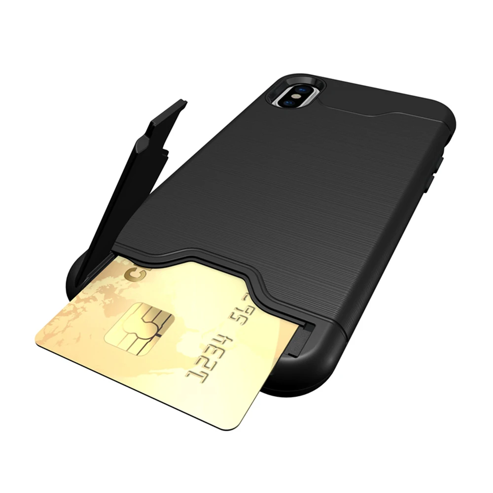 Novpeak New Arrival For iphone X Shockproof cover for iPhone Kickstand Armor Phone Bag Cases 10 Card Holder | Мобильные телефоны и