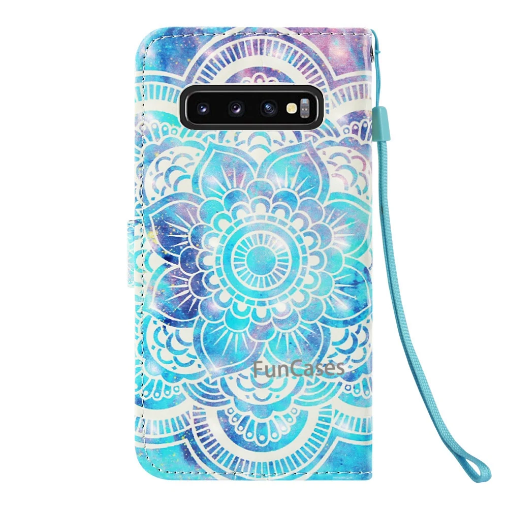 Милый 3D с рисунком из искусственной кожи откидной крышкой для samsung Galaxy S10 плюс