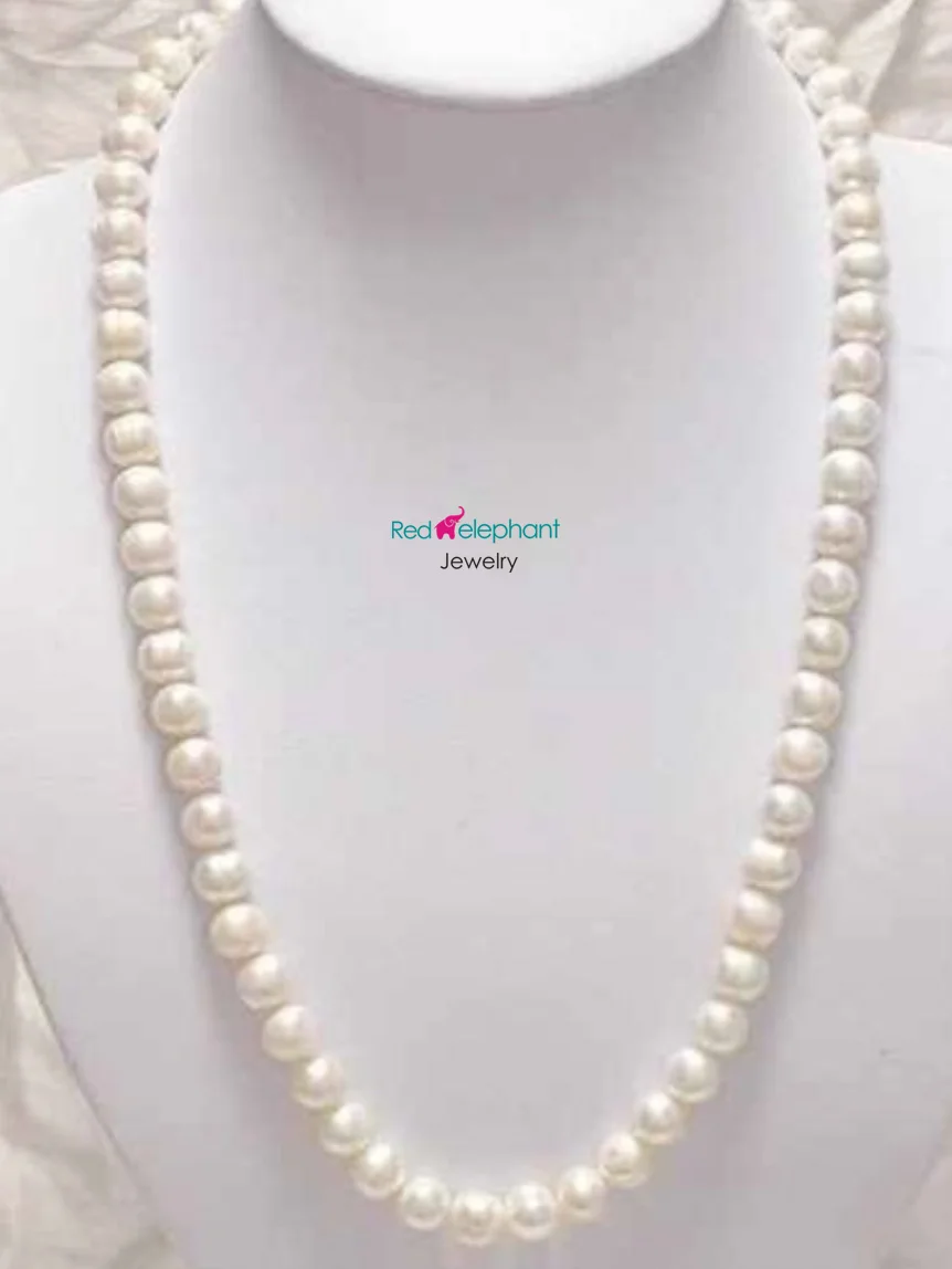 

Free shopping! 8-9MM White Akoya Pearl Necklace 22inch Fashion jewelry