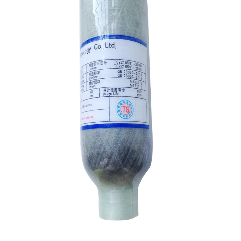 PCP Пейнтбольный бак 0.5L углеродное волокно обернутый цилиндр 4500 PSI M18* 1,5