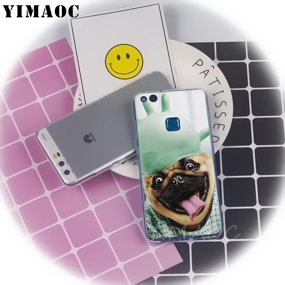 YIMAOC Cute dog cat Soft TPU Cover for Huawei Honor 6A 7X 7A Pro 8C Mate 10 Note 9 Lite Y6 Y9 Y7 Prime 2018 Cases |