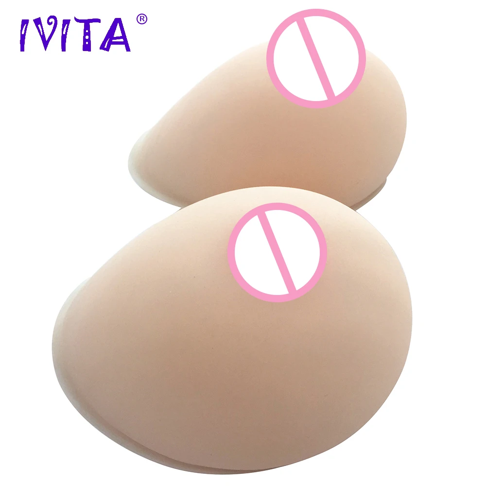 IVITA 3200 г/пара белый реалистичный силиконовый бюстгальтер для груди накладные