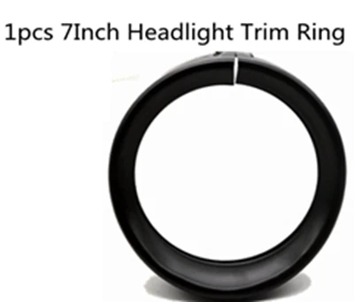 1pcs 7Inch Black Yait 7 дюймов отделка для передней фары кольцо 4,5 дюймов сигнал поворота противотуманная фара отделка кольцо для туринга Road King Electra Glide - Цвет: 1pcs 7Inch Black