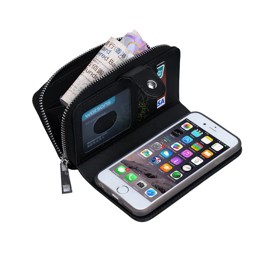 6 S Coque текстильный узор складной кошелек Чехол кобура для iPhone Etui роскошный денег и