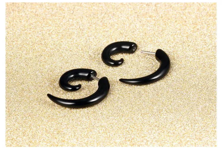 Женские серьги гвоздики из акриловой смолы черного цвета|jewelry hoop earrings|jewelry findings