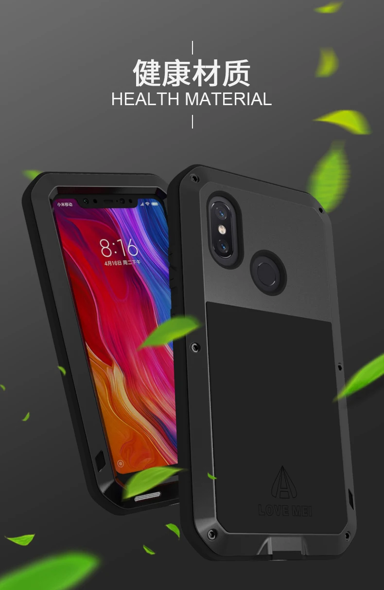 Waterproof Shockproof Dirtproof Three Proofing Case For Xiaomi Mi 8 Mi8 Cover Phone Shell Skin Bag with Tempered Glass | Мобильные