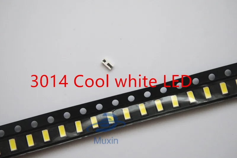 3014 SMD светодиодный 200 шт. чип Белый Ультра яркий 0 1 Вт 11-13LM 30mA 3V для поверхностного