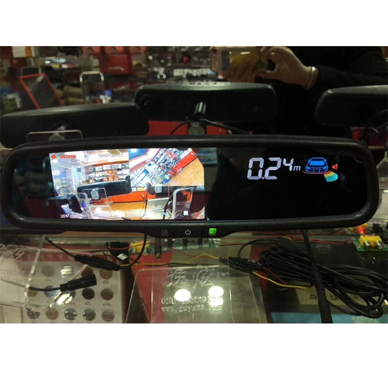 Автомобильный видеорегистратор FHD 1080P с 4 датчиками парковки|dvr detector|dash camcar dvr |