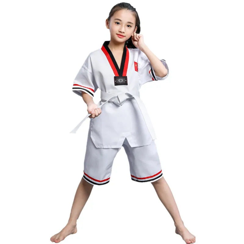 Высококачественная одежда WTF Mooto для тхэквондо Dobok детская униформа каратэ