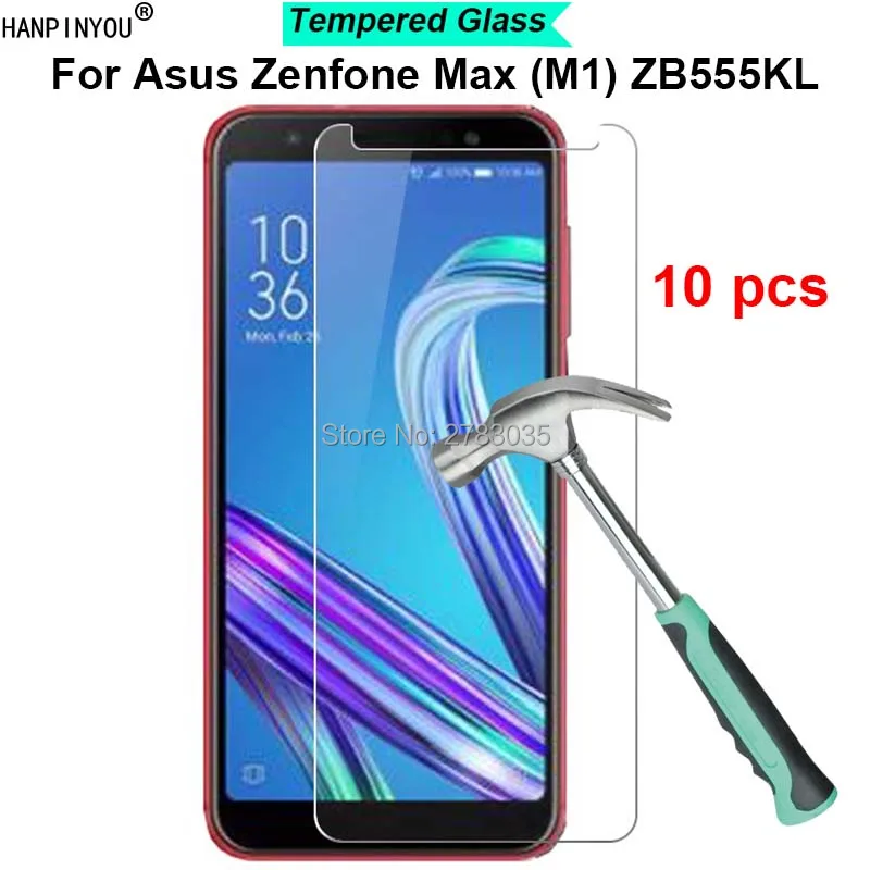 

10 Pcs For Asus Zenfone Max (M1) ZB555KL 5.5" 9H Hardness 2.5D Ultra-thin Toughened Tempered Glass Film Screen Protector Guard