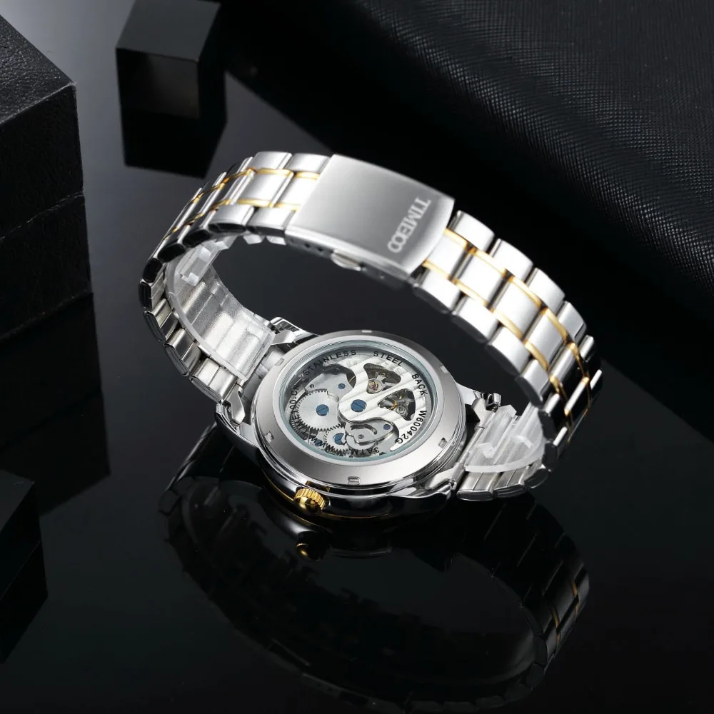 TIME100 Модный мужские Механические часы с Автоподзаводом ажурное Пространство