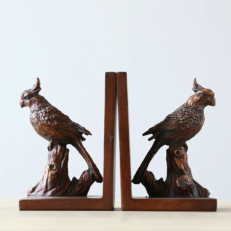 Американский кантри дома декоративное искусство ремесла Книга Стенд Птица