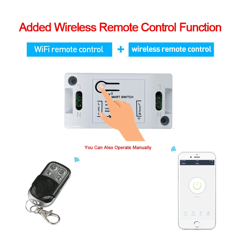 RF WiFi смарт переключатель 433 МГц радиоприемник Интеллектуальный беспроводной