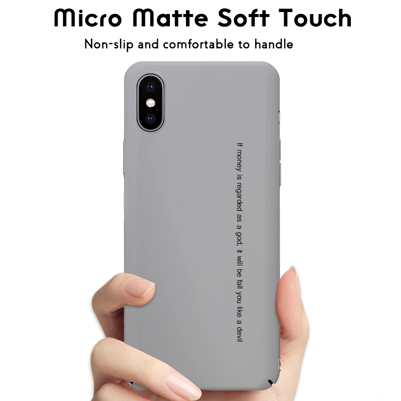 ADKO Ultra Slim Soft Touch PC Case For iPhone X xs max Matte Simple Phone Cement Grey Color Cover Coque XR |