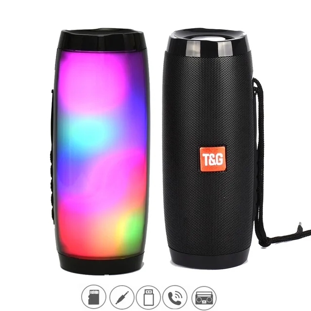 Bluetooth Колонка мощностью 10 Вт с подсветильник USB FM радио|Портативные колонки| |