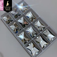 crystal castle 4a glass strass clear white ab 3250 rectangle holes stones flat back sewing rhinestones for clothes 4asor3250