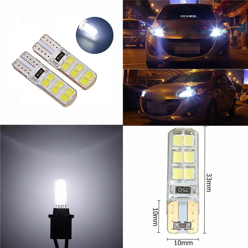 2 шт. энергосберегающие T10 12SMD LED 12В Супер яркие фары для автомобиля грузовика