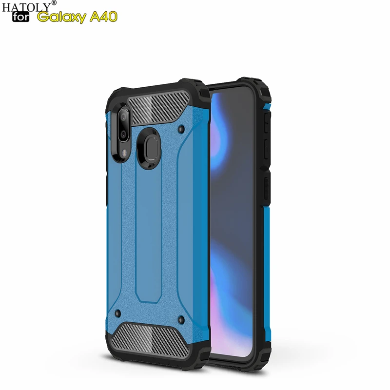HATOLY For Coque Samsung Galaxy A40 Case Heavy Armor Slim Hard Rubber Tough Cover Silicon Phone On the for A405 | Мобильные телефоны