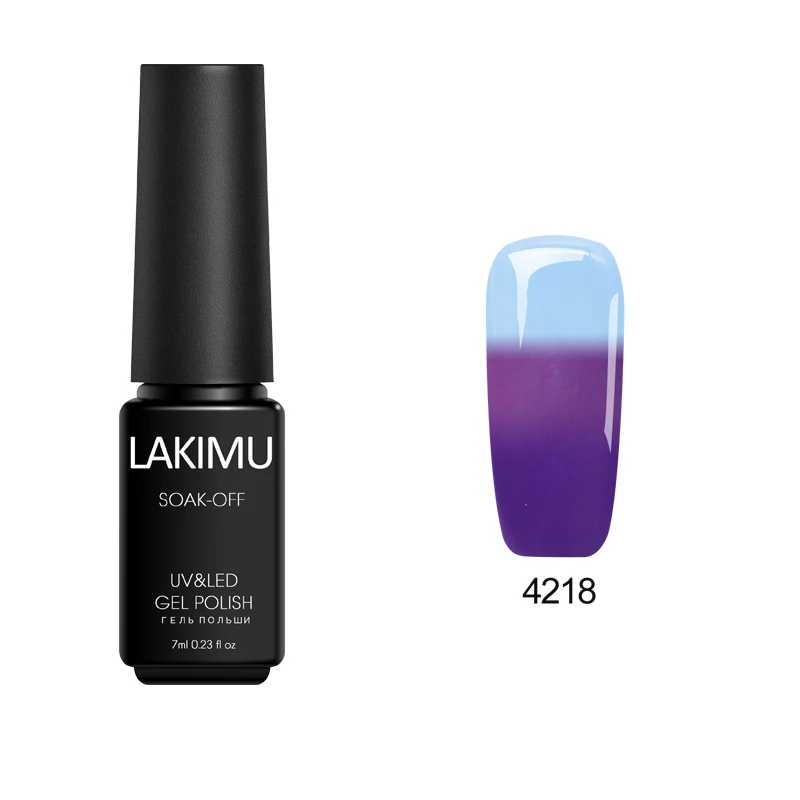 Lakimu Гель-лак для ногтей с тепловым холодом, меняющим цвет, профессиональный стойкий лак для ногтей, впитывающий УФ-цвет, стильный - Цвет: 4218