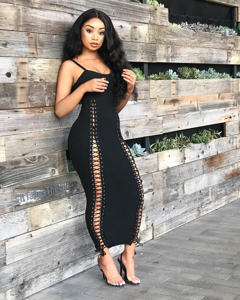 Сексуальная bodycon вечерние Женское платье без рукавов с низким вырезом на спине платье-футляр Черная рифленная открытое Летнее Длинное платье vestidos robe femme