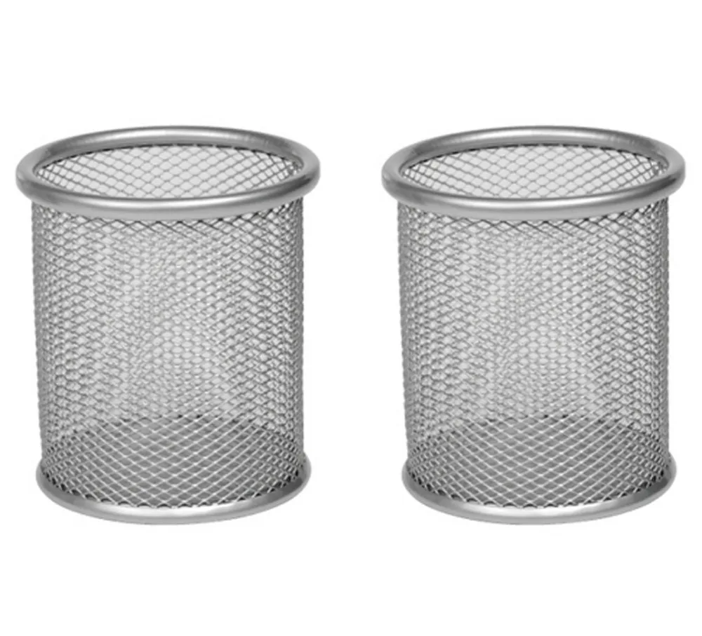 2 шт. Серебряная сетка ручка карандаш Коллекция держатель сортировщик стол