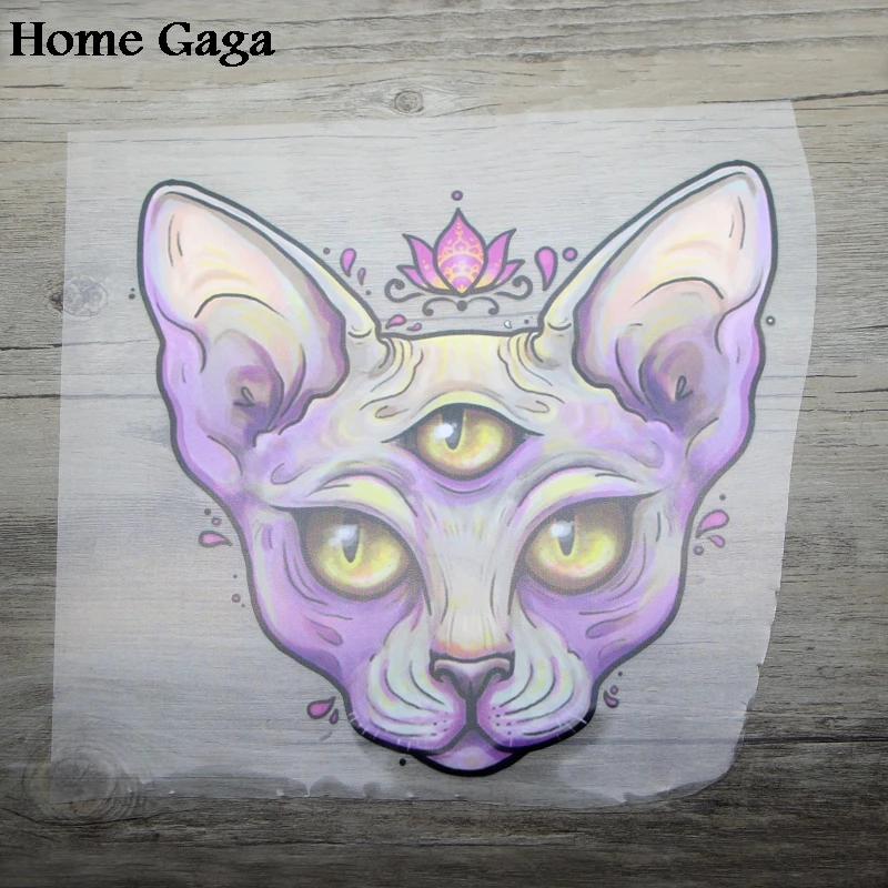 Homegaga Сфинкс Кот термопресс наклейки утюг на патчи DIY ручной работы патчи на одежду куртка Футболка теплопередача D1752
