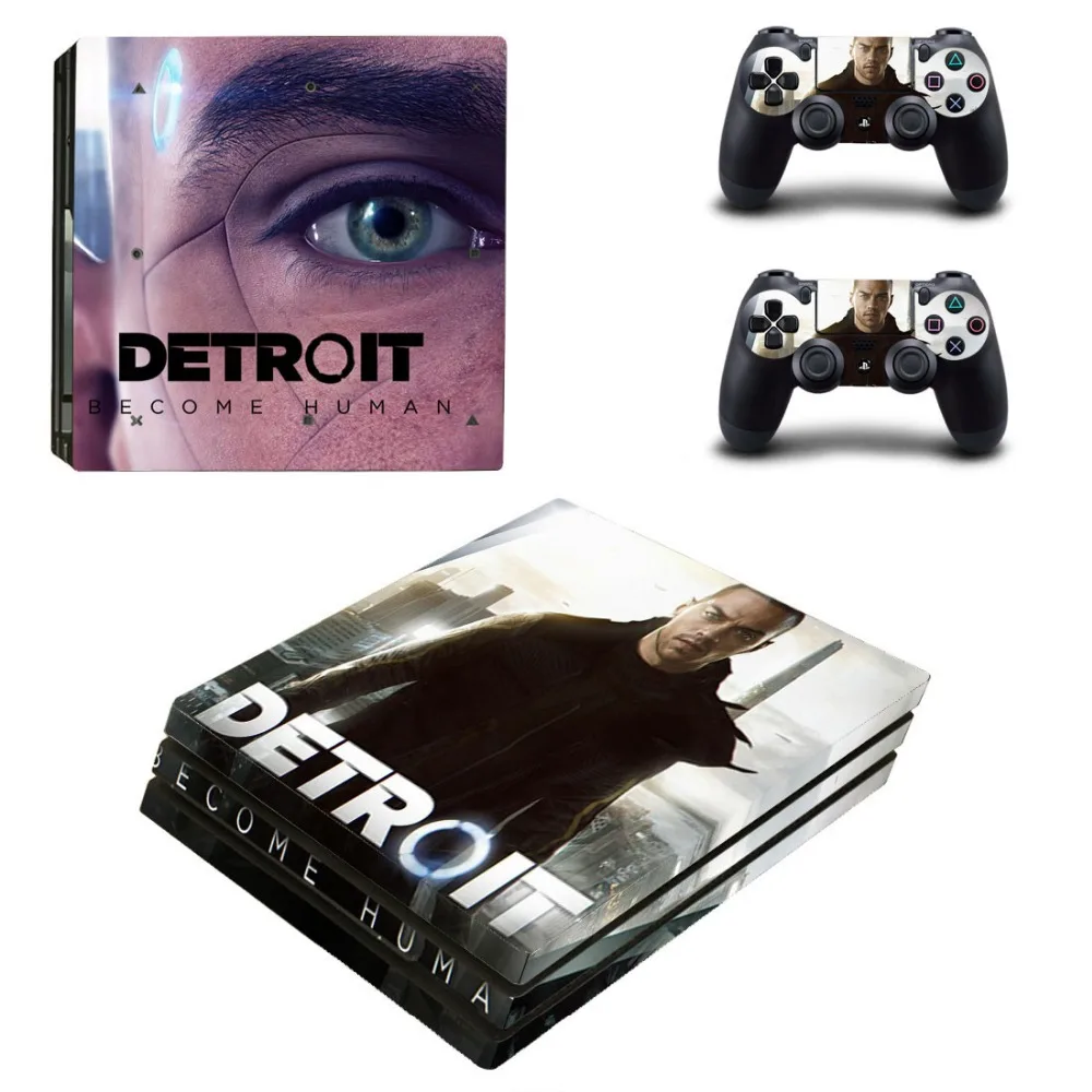 Play station 4 PRO наклейки для Playstation 4 PS4 Pro консоли контроллера из винила и кожи самоклеящаяся пленка крышка Detroit стать человека