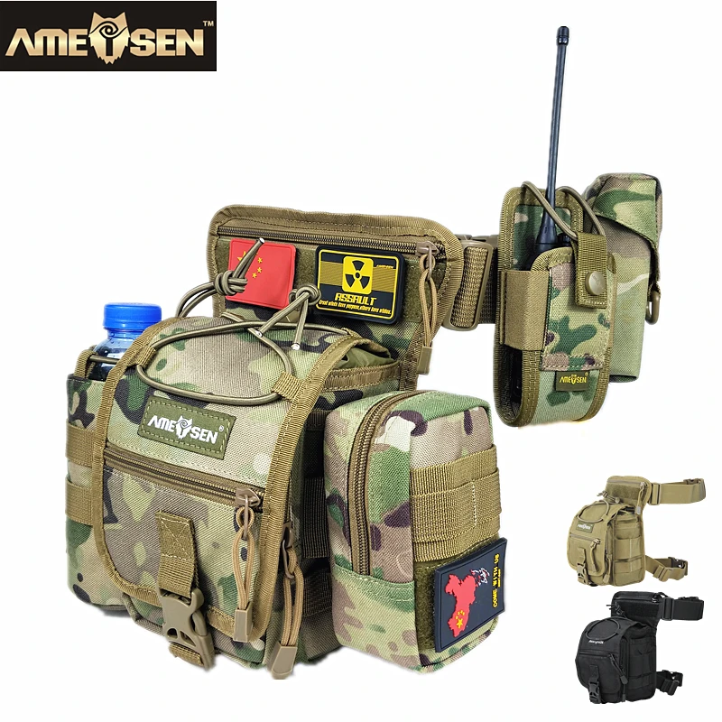 Beste Uitstekende Kwaliteit Tactiek Drop Been Zak Hip Bum Leger Multifunctionele Tactiek Aanval Taille Pak Mannelijke Outdoor Adventure A4849