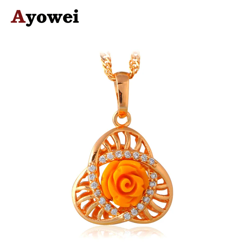 Ожерелья и подвески из австралийского хрусталя цвет желтого золота к LN610A|crystal