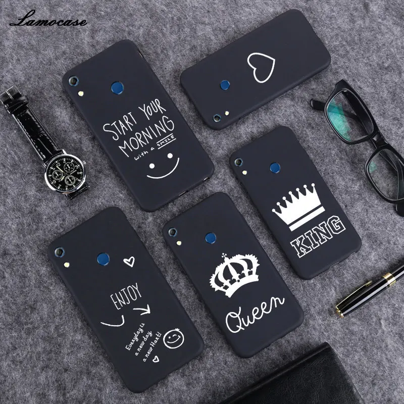 Lamo чехол простой черный матовый чехол для huawei Honor 8A 8C 8X Max V8 8 Lite 8S 7A 6A 7C 20 Pro художественная линия с рисунком модные цитаты