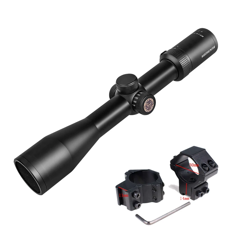 WESTHUNTER Air Riflescope Охотничий Тактический прицел WT-1 4-16X44SF оптический прицел для дальней охоты - Цвет: With Low 11mm moun