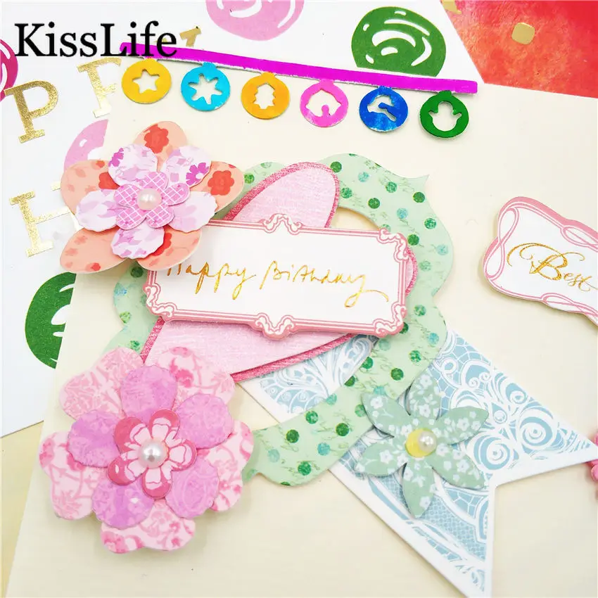 Штампы и штампы Kscraft для скрапбукинга с геометрическими краями режущие новинка