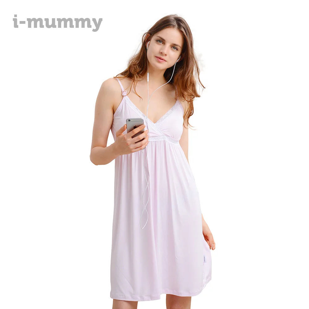 Платье для кормящих мам i-baby одежда из модала женщин сна с постоянной