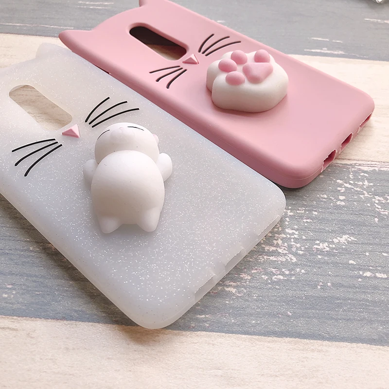 3D мультяшный японский блестящий чехол с бородой котом для LG K10 мягкий чехол для телефона s для LG G6 Q6 чехол s для LG K4 K8 силиконовый чехол