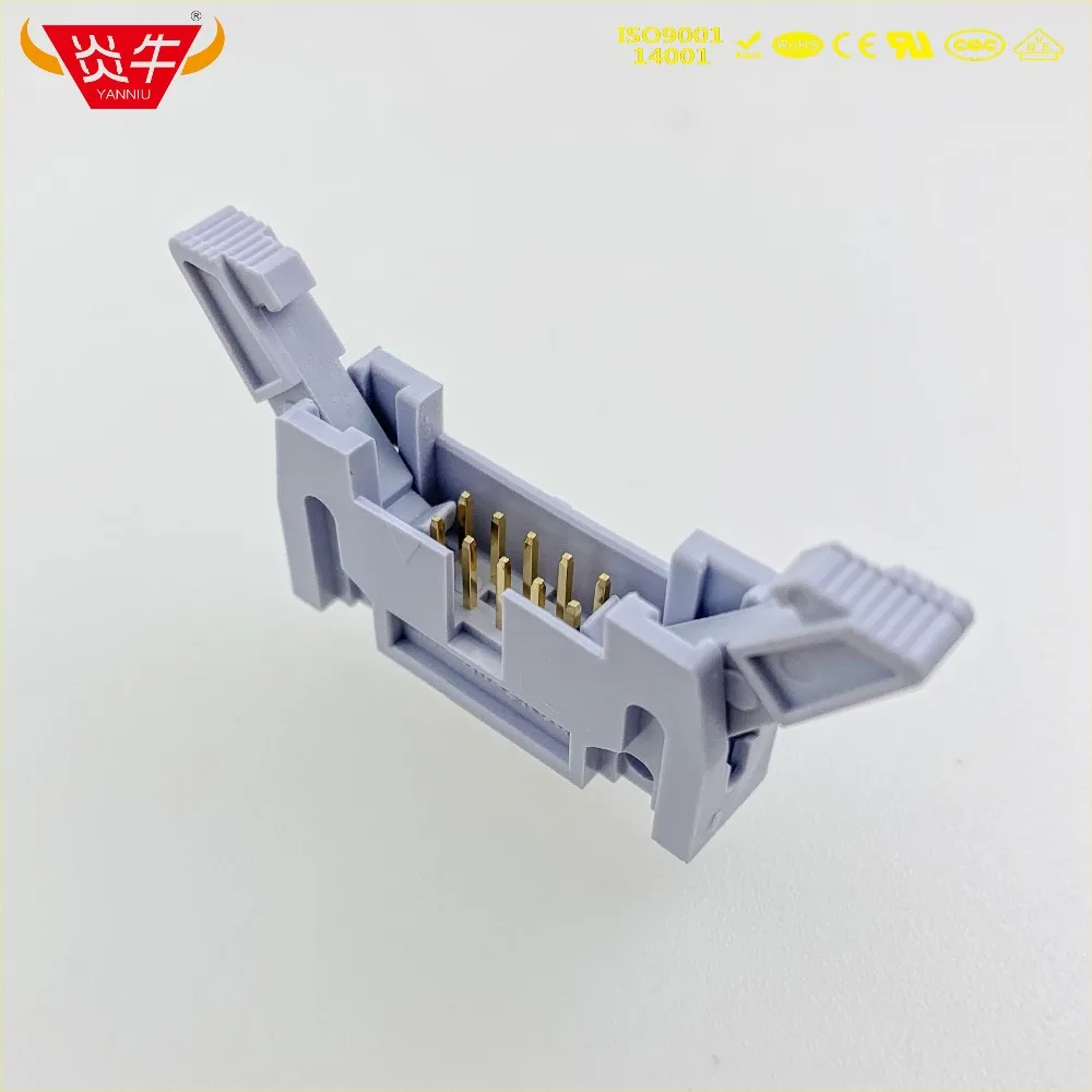 DC2 10P IDC SOCKET BOX 2 54 мм Шаг эжектор заголовок прямой разъем 2*5P 10PIN контактная часть