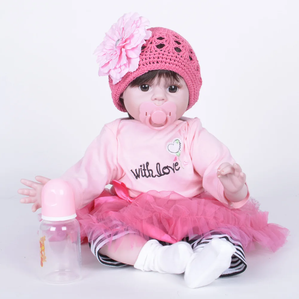 22 &quotReborn baby doll 55 см мягкая ткань тела силиконовый Reborn Baby Doll игрушки новорожденная