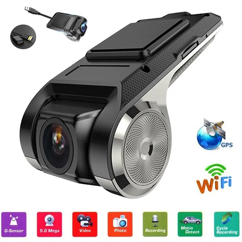 Портативный видеорегистратор для вождения USB DVR Wifi ночное видение Автомобильный