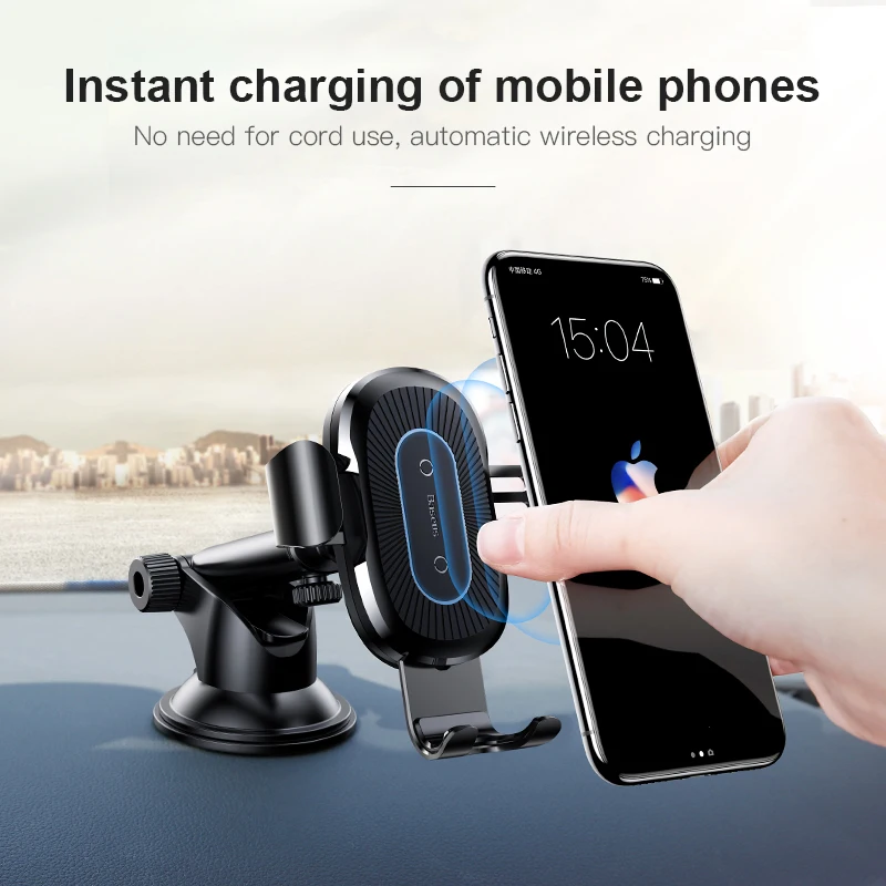 Baseus 2 в 1 автомобильное беспроводное зарядное устройство для iPhone X Xs Xr samsung S9 Note 9 зарядное устройство для телефона быстрая Беспроводная зарядка держатель для телефона Подставка