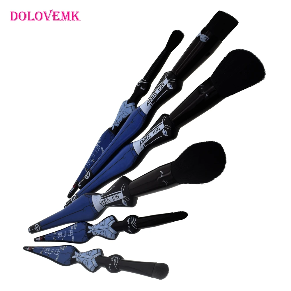 кисти для макияжа Dolomemk 6 шт. девочек набор кистей Pincel Maquiagem косметические с