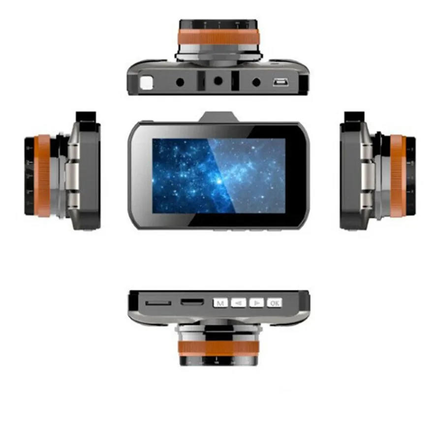 Двойной объектив автомобиля Камера Видеорегистраторы для автомобилей HD 1080 P