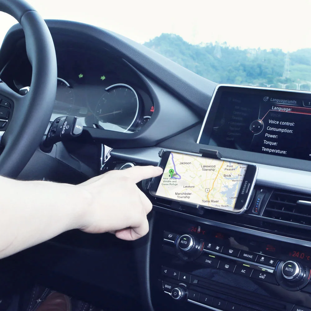 Qi Car Wireless Charger 2-in-1 phone mount Air Vent Stand and Holder for Samsung Galaxy S7/S6/S8 Edge/Plus iphone 8 X10 | Мобильные