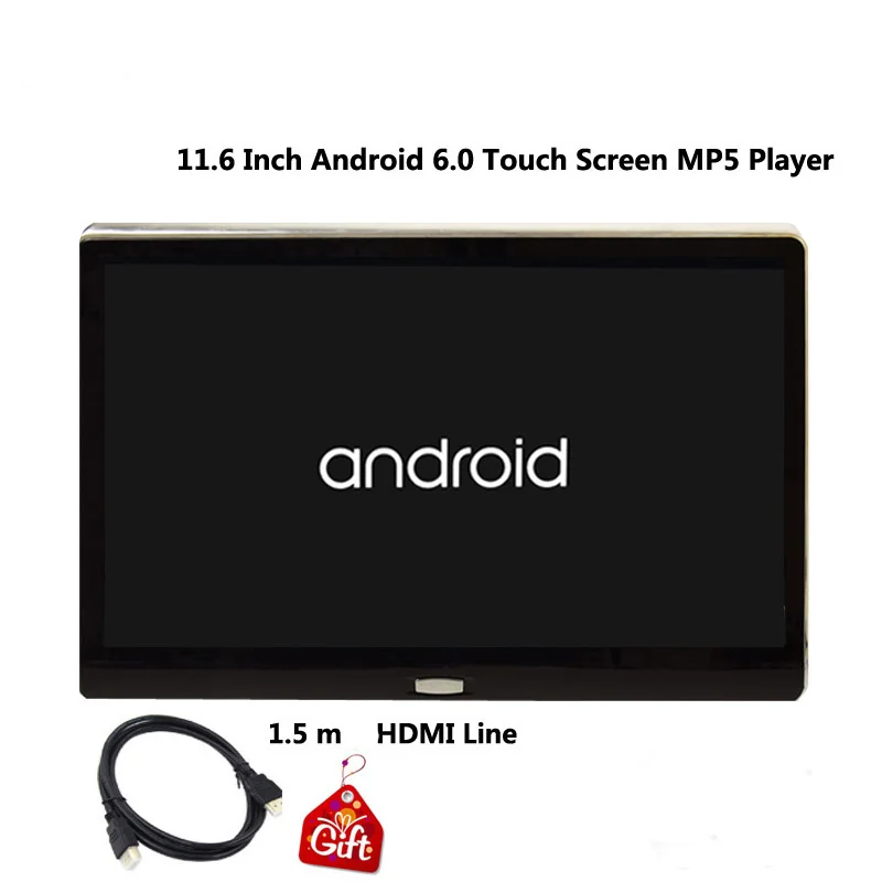 1 monitor only XST 11,6 дюймов Android 6,0 Автомобильный подголовник монитор HD 1080P видео ips сенсорный экран 3g/wifi/USB/SD/HDMI/IR/FM/Bluetooth/динамик - Цвет: 1 monitor only