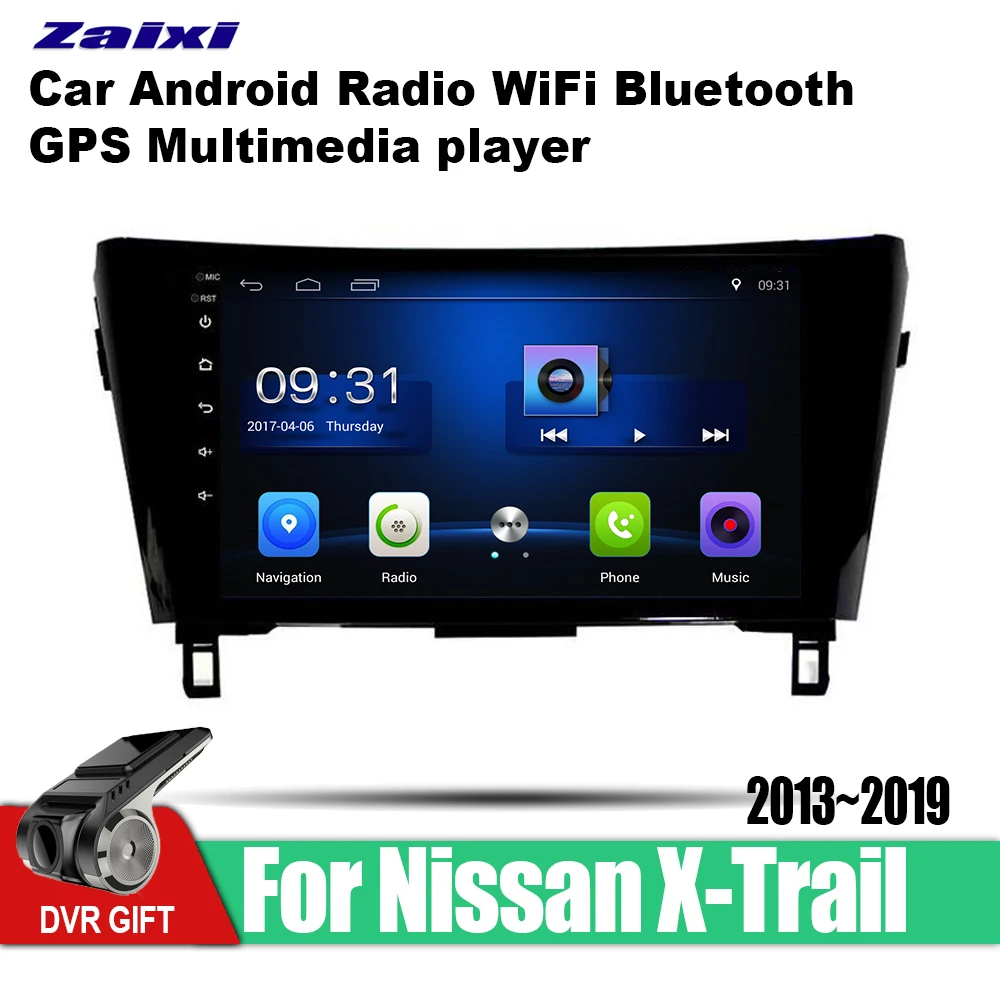 ZaiXi Android Car 2 din Мультимедиа GPS навигация для Nissan X Trail 2013 ~ 2019 vedio стерео радио аудио wifi