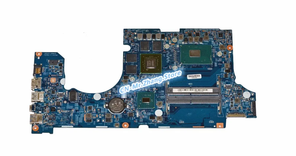 

SHELI FOR Acer Aspire VN7-592G Laptop Motherboard W/ I7-6700HQ CPU NBG6J11001 NB.G6J11.001 448.06B09.001M DDR4