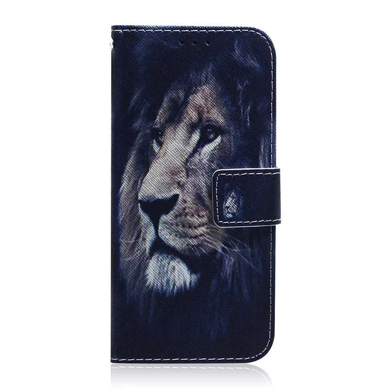 Lion Head Абрикосовое дерево вьетнамки из искусственной кожи+ Wallet Cover для Coque IPhone х чехол для samsung Galaxy S9 S8 S7 край S6 Примечание 8 A5 A8 A6 плюс - Цвет: Lion Head