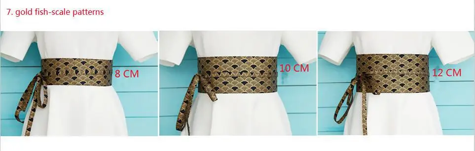 GETSRING японский стиль Хлопок Ceinture Femme домашний кимоно пояс пояса Ретро эластичный пояс 18 цветов - Цвет: 7