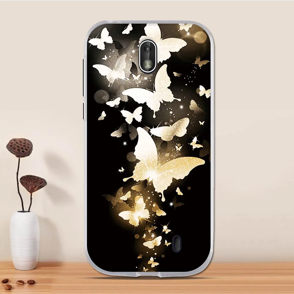 Чехол для Nokia 1 Мягкий Силиконовый ТПУ чехол с 3d рисунком Nokia1 2018 телефона защитный