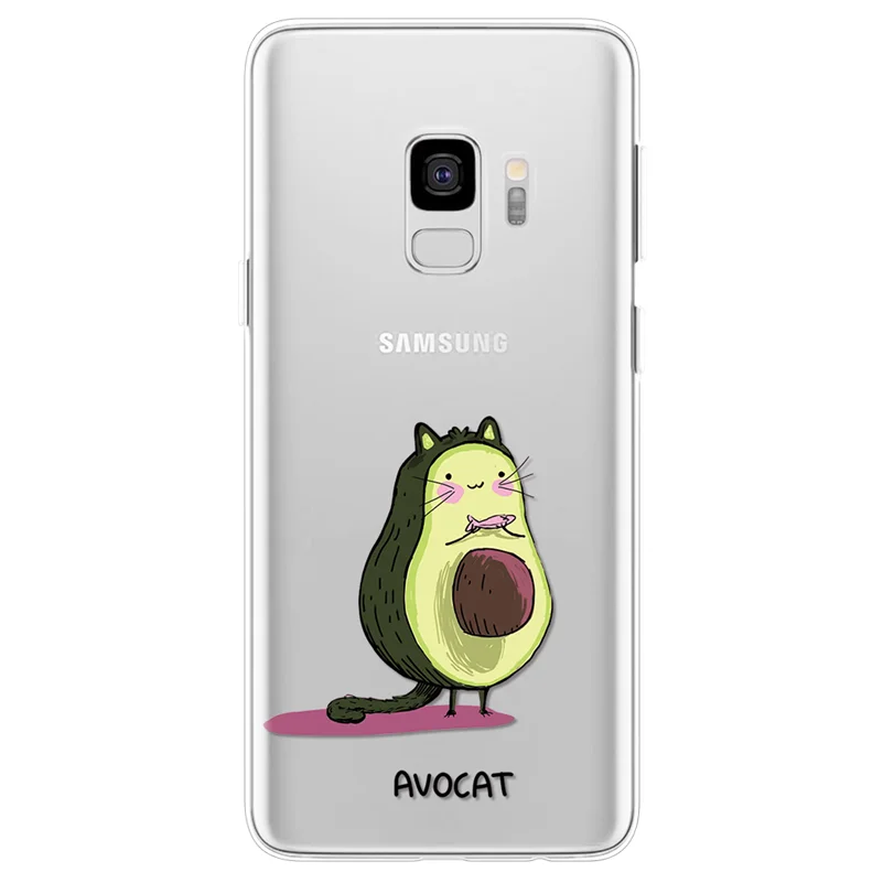 nyglongm Для samsung Galaxy A10 A20e A30 A40 A50 A70 M10 M20 M30 S7 S8 S9 S10 плюс S10e Note 8 9 J4 J6 плюс A9 A7 ТПУ авокадо чехол - Цвет: nyglongm